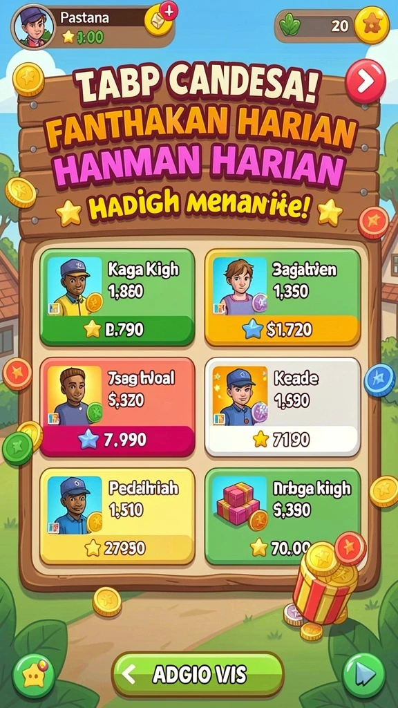 7777w - Tangkapan layar menunjukkan aksi seru dalam permainan level sulit.