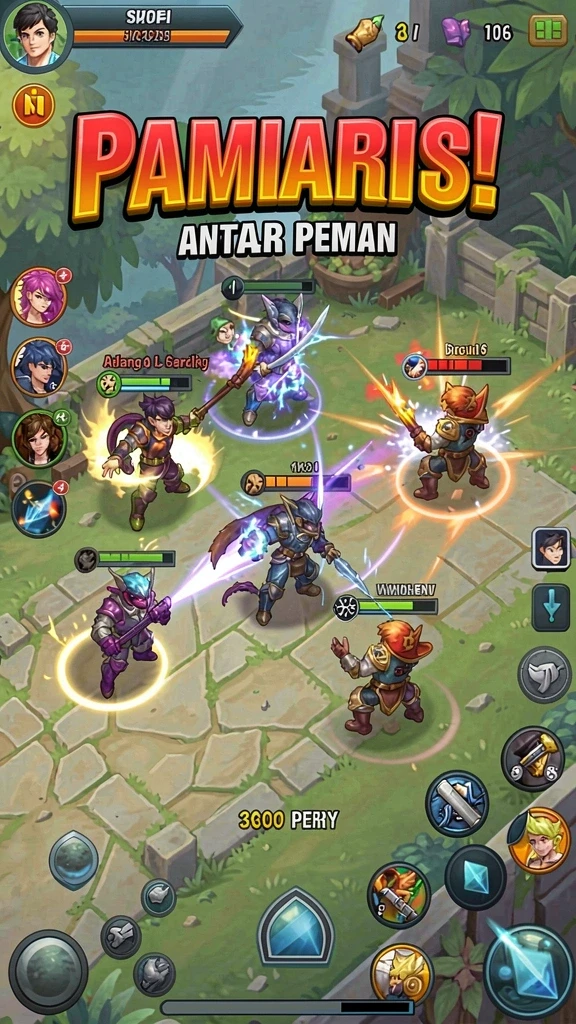 92glory - Tangkapan layar menunjukkan pertempuran epik dengan grafis menakjubkan.